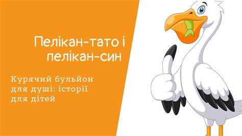 Пелікан-тато і пелікан-син. Курячий бульйон для душі: історії для дітей ...