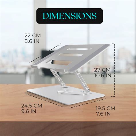 Adjustable Laptop Stand for Desk - Silver – Elestoria