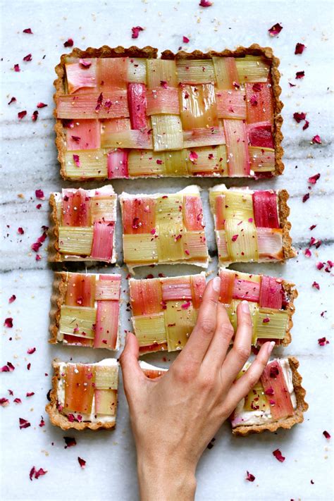 Rhubarb Lattice Cheesecake Squares | Two Spoons