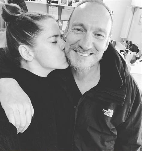 Tiio Horn with her onscreen husband, David Thewlis, on the set of their ...