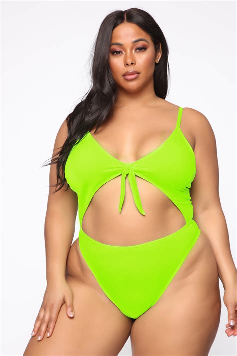 Ain't She Sweet One Piece Swimsuit - Lime | Fashion Nova