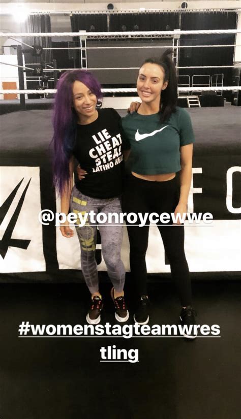 Sasha Banks with Peyton Royce at the WWE Performance Center | Scrolller