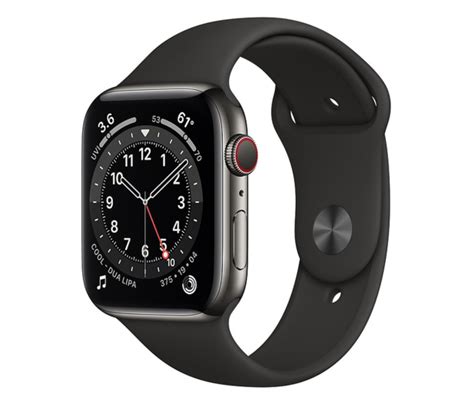 Apple Watch 6 44/Graphite Steel/Black Sport LTE - Smartwatche LTE ...