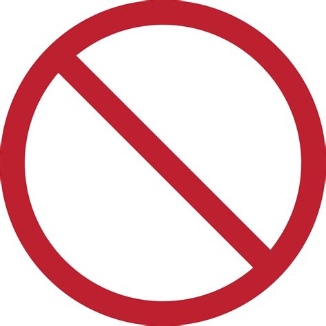 forbidden sign vector icon red prohibition sign  vector art