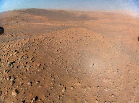 mars helicopter ingenuity snaps incredible aerial photo  perseverance