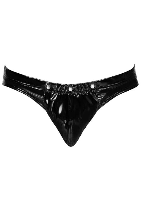 Slip en vinyle noir pour homme - Black Level
