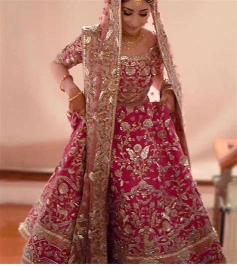 pink desi bridal dress pink bridal lehenga pakistani