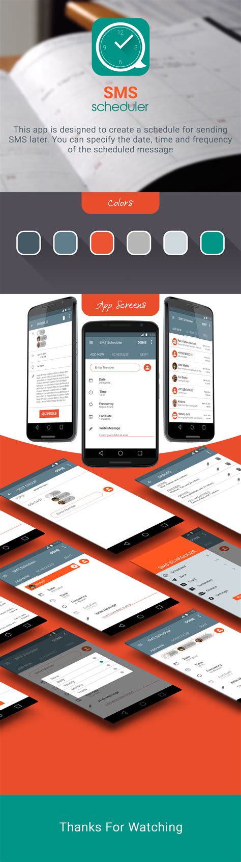 SMS Scheduler - Android App on Behance