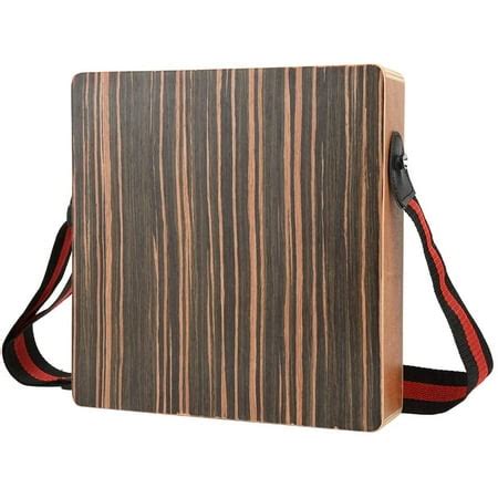 wooden flat hand drum box  singers  instrument belt internal