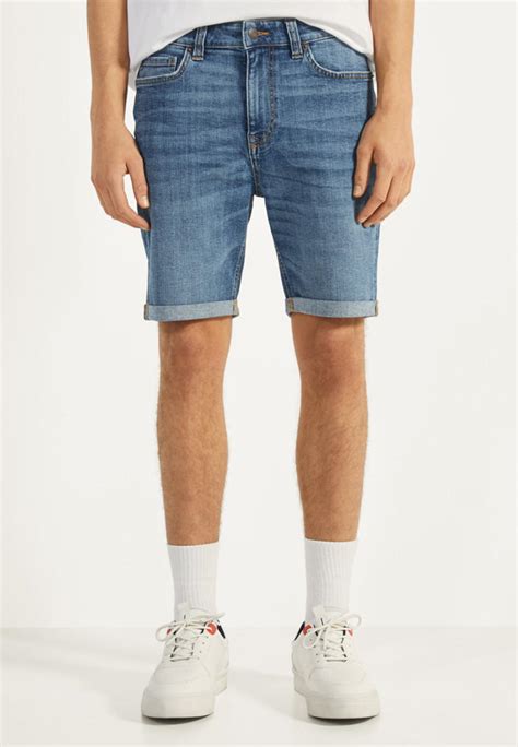 Шорты джинсовые Bershka, цвет: синий, IX001XM006G6 — купить в интернет ...