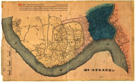 Old map of Shanghai, China - Art Source International
