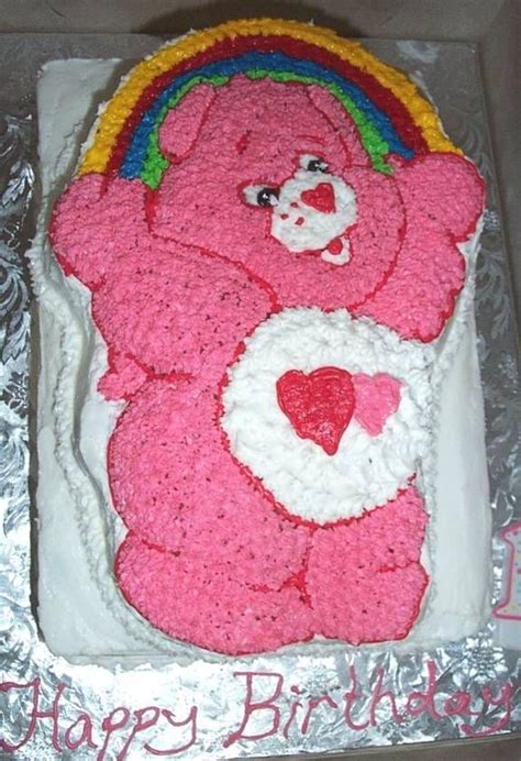 Pink Care Bear Birthday Cake - CakeCentral.com