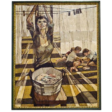 Italian Painting "Grey Sun" from a Sophia Loren Movie For Sale at