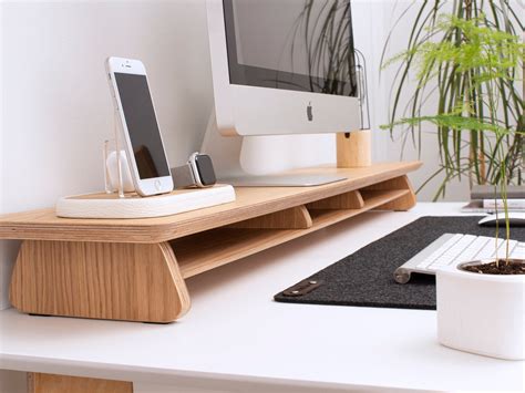 Dual Monitor Stand Desk Shelf Office Desk Accessories - Etsy UK