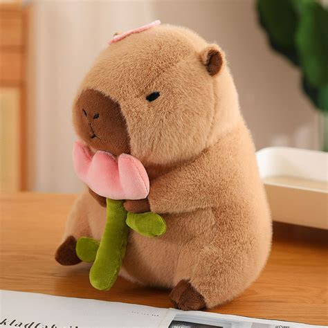 Peluche ultrasuave de 30 cm, lindo capibara, regalo de cumpleaños para