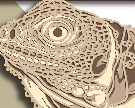 Chameleon Multilayer SVG/ Chameleon Cut File/ 3D Layer/ - Etsy