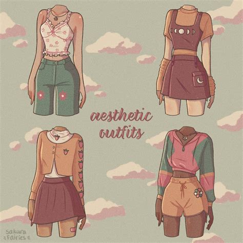 aesthetic outfits | Drawing clothes, Cartoon outfits, Drawing anime clothes