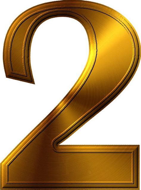 Number 2 clipart hd png 3d number 2 gold material 2 number number 2 png ...