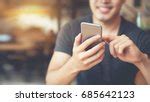 person playing app  mobile phone image  stock photo public