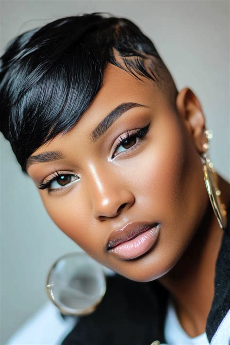 25 Pixie Cuts for Black Women: Edgy & Chic | Short hair designs, Short ...