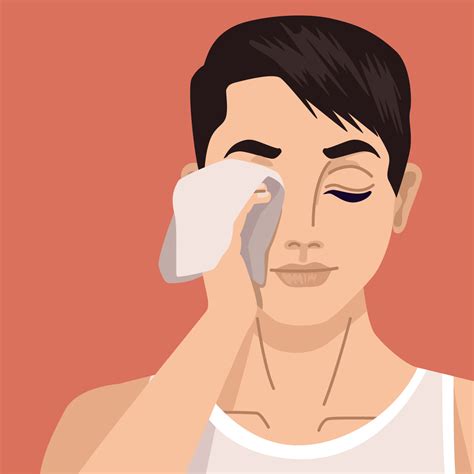 man cleaning your face with cloth scene 10528456 Vector Art at Vecteezy