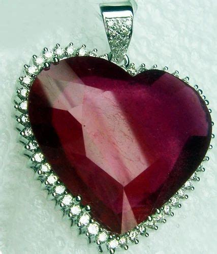 Heart Shaped Ruby Pendant at best price in Jaipur by J K International ...