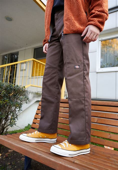 Dickies DOUBLE KNEE - Broek - dark brown/donkerbruin - Zalando.be