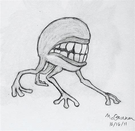 Creepy Monster Drawing at PaintingValley.com | Explore collection of ...