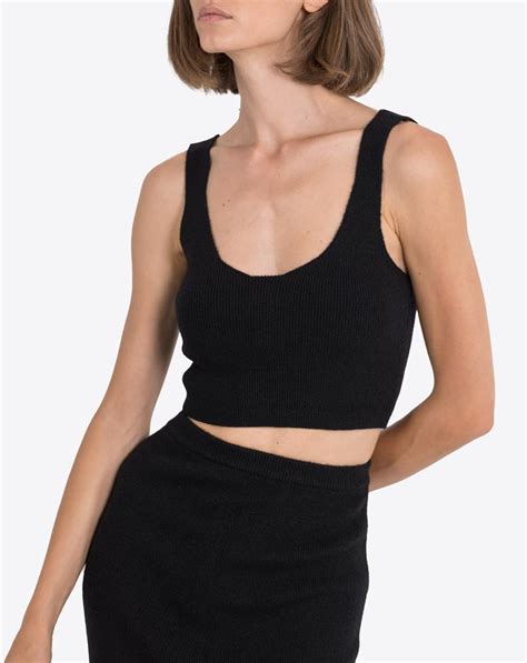 Women's Cashmere Crop Tank Top | MaisonCashmere