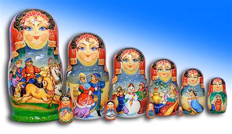 Матрешка "Тройка" 10 мест - Матрешки из Мытищ.