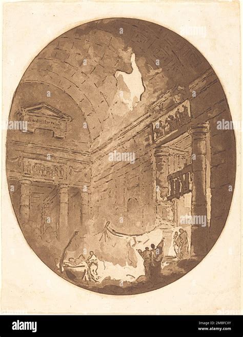 Interior of a Roman Villa, 1765 Stock Photo - Alamy