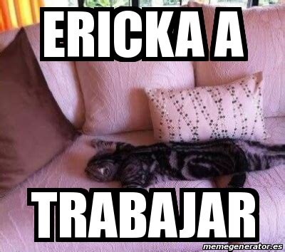 meme personalizado ericka  trabajar