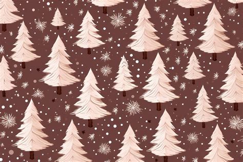 Christmas tree pattern christmas wallpaper | Premium Photo Illustration ...