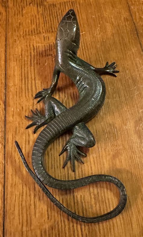 Antique Bronze Skink Lizard | Collectors Weekly