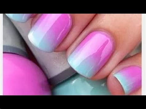Маникюр на коротких ногтях. Градиент. - YouTube