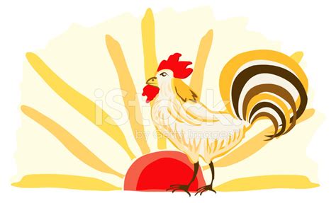 Illustration Of Rooster At Sunrise Stock Photo | Royalty-Free | FreeImages