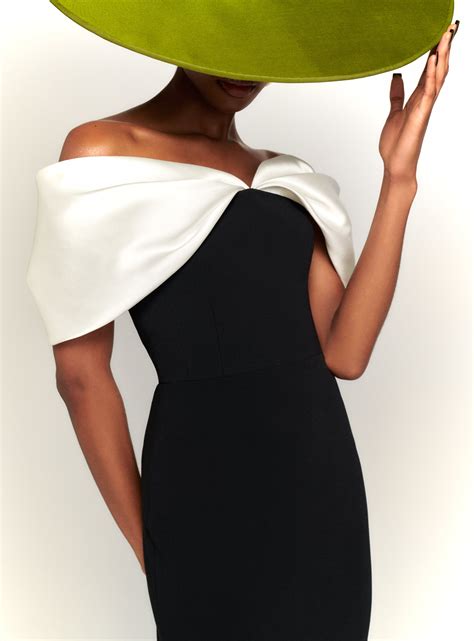 Solace London | The Dakota Maxi Dress in Cream & Black