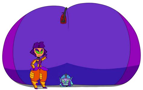 Stopwatch butt inflation defeated Commission by kami892 on DeviantArt