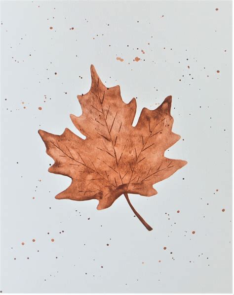 Fall Leaf Watercolor Fall Leaf Painting Maple Leaf Watercolor Maple Leaf Print Fall Leaf Print ...