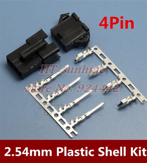 100sets (connectors|SM) SM 4Pin Pitch 2.54MM Female and Male Housing ...