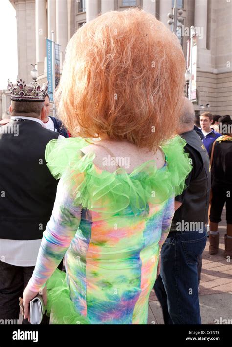 Drag queen with big hair - USA Stock Photo - Alamy