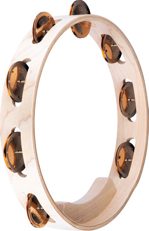 MEINL Percussion Artisan Edition Series Single-Row Wood Tambourine - 10 ...