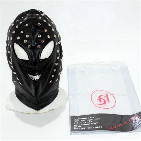 achilles extreme studded leather bdsm hood bdsm australia