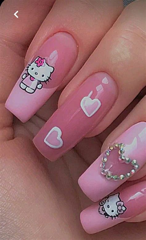 Acrylic Nails Coffin Pink, Pretty Acrylic Nails, Pretty Nails, Hello ...