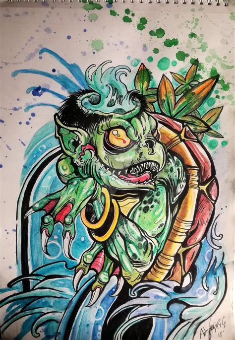 Kappa Demon of the Swamp by Inkhov on DeviantArt