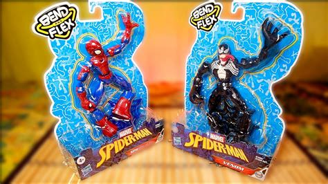 Бенди Человек паук и Веном Хасбро Bend and Flex Hasbro Marvel - YouTube