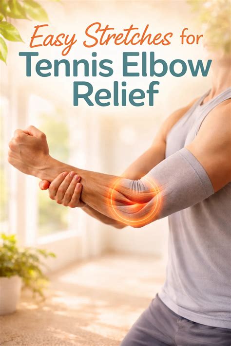 easy stretches    sore tennis elbow today