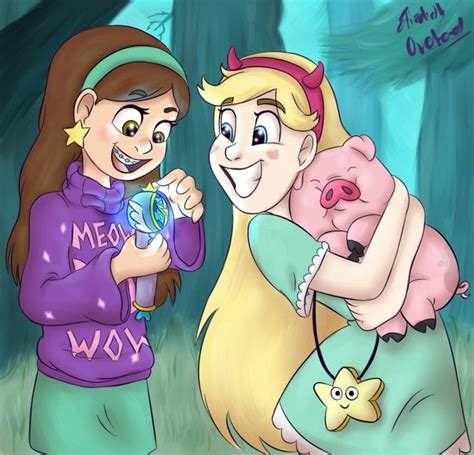 Звёздочка Баттерфляй и Мейбл Пайнс | Star butterfly, Mabel, Mabel pines