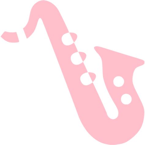 Pink alto saxophone icon - Free pink music icons