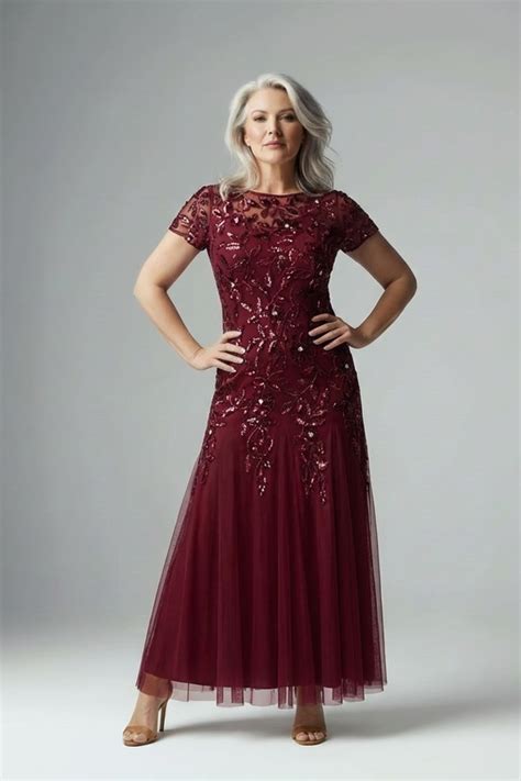 Hand Beaded Mahogany Floral Godet Gown - Adrianna Papell